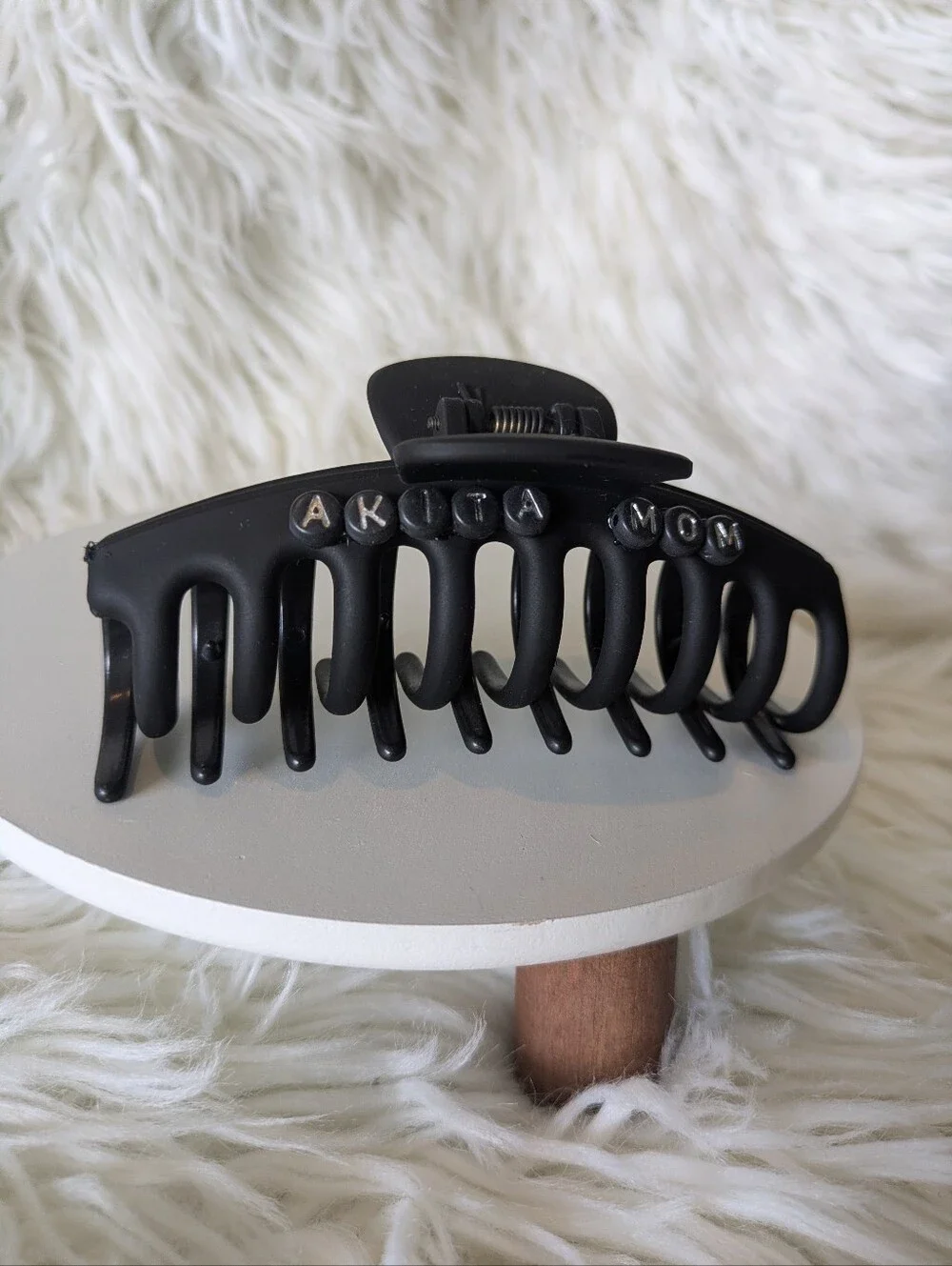 Akita Mom Dog Mom Hair Clip Claw Style | Handcrafted | NWT